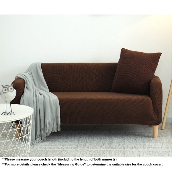 2 Seats Stretch Full Cover Couch Cover Elastic Fabric *Local STOCK NOW* Carousel 1