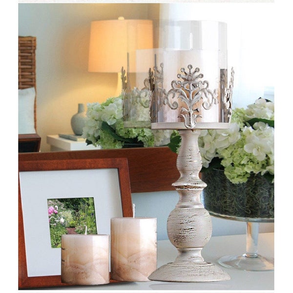Hall Table Vintage Candle Holder Glass Cover *Local Buy* Carousel 1