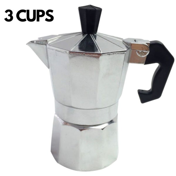 3 Cup Coffee Percolator Moka Espresso Stove Top Maker Perculator Aluminium St... Carousel 2