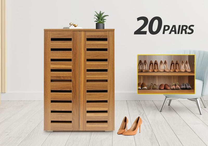 Shoe Cabinet Shoes Storage Rack Organiser Wooden Shelf Drawer Carousel 2