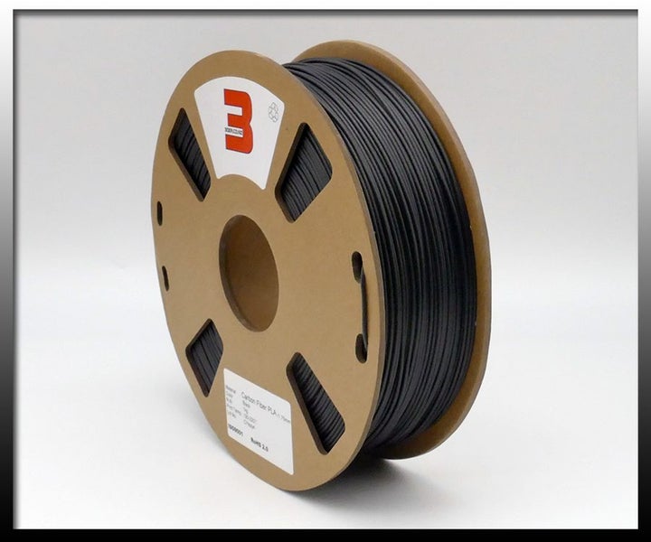 PLA-CF Carbon Fibre PLA Composite 1kg 1.75mm - Carbon Fiber Filament Carousel 1