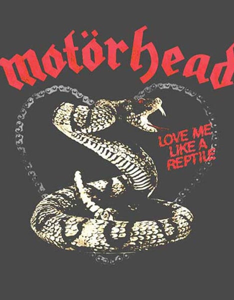 Motorhead T Shirt Love Me Like A Reptile new Official Mens Charcoal Grey Carousel 3