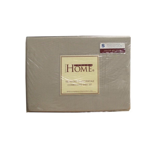 180TC Latte Polyester Cotton Fitted Sheet Set Single Carousel 1