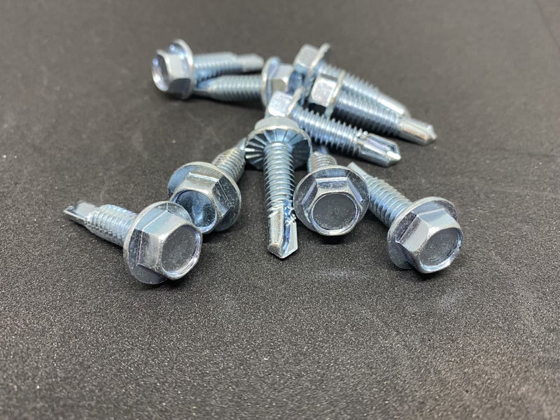1/4-20 BSW X 1" HEX WASHER RIBBED DRILL POINT SELF DRILLER ZP PACK 200PCS Carousel 1