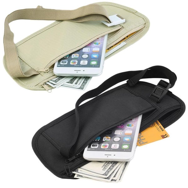 Hidden Security Money Passport Card Ticket Waist Belt Bag Pocket Travel Wallet Carousel 8