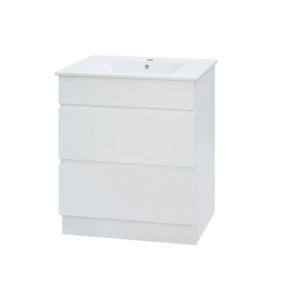 750mm Square Ceramic Basin White Vanity Carousel 1