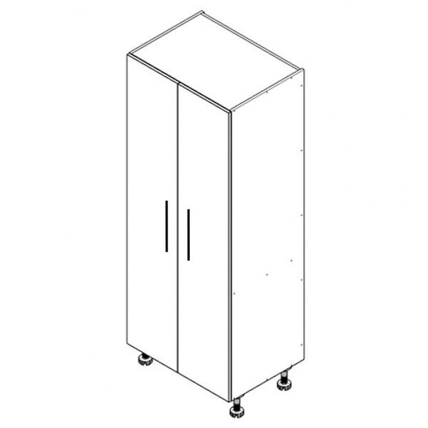 Kitchen Pantry Cabinet 600mm - White Woodgrain Carousel 2