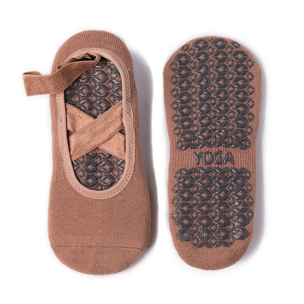 Upgraded Design Cross Strap Women Bandage Yoga Socks Anti- Slip Quick- Dry Socks Carousel 1