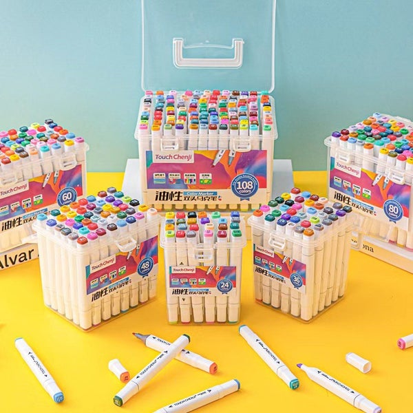 108 Colors art markers Oily Markers Permanent Art Marker pens Coloring Drawing Carousel 2
