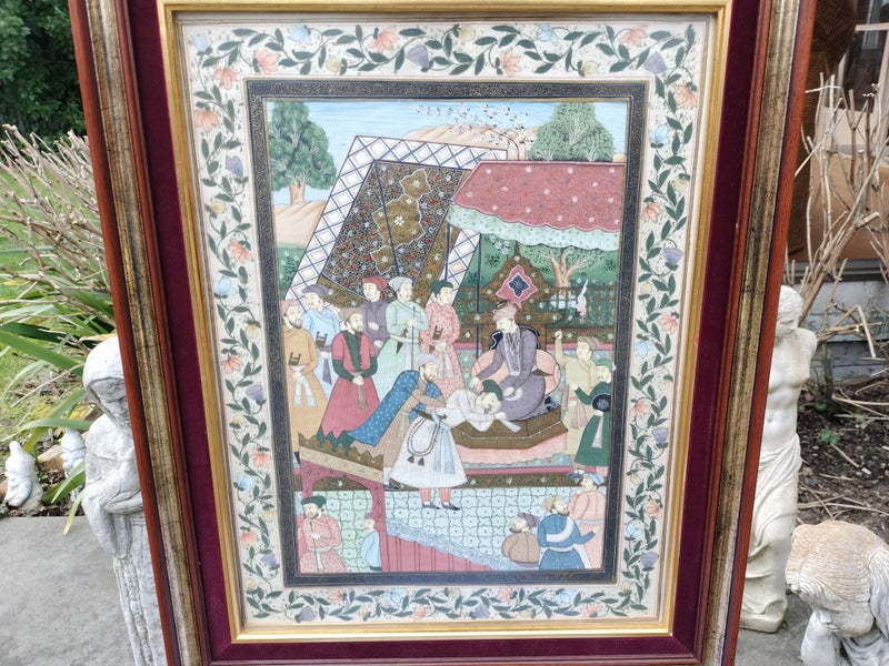 Vintage Indian Silk Painting Carousel 2