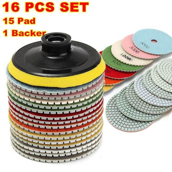 Diamond Polishing Discs Pads 50 -10000 Grit 16pcs 2032804 Carousel 1