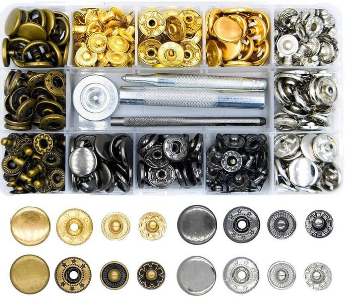 80 Sets Metal Snap Fasteners + Fixing Tools Set I1341DC0 Carousel 1