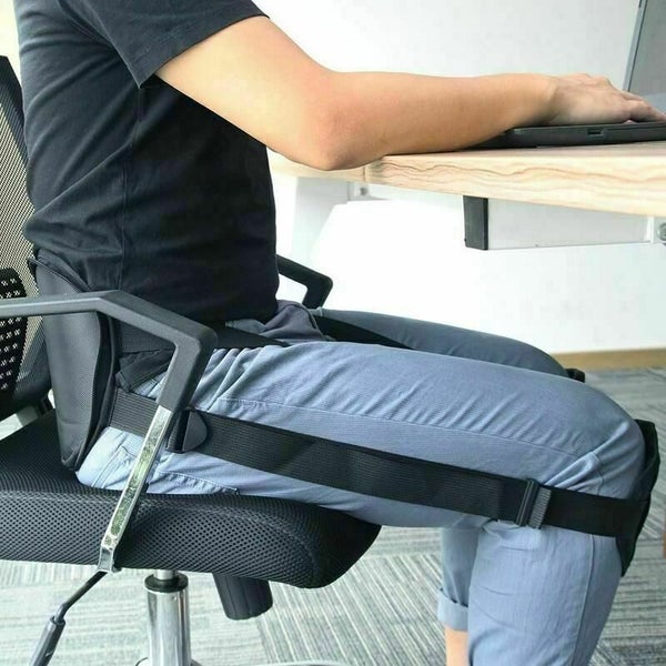 Posture Corrector Lower Back Support Belt Sitting Spine Braces i1844BK0 Carousel 13