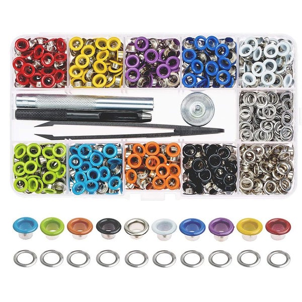 400 Sets Metal Eyelets Grommets Kit with Tool I1343MZ0 Carousel 1