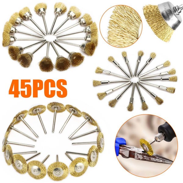 Steel Brass Wire Wheel Cup Pen Brush Dremel Rotary Tool Die Grinder i1965GD0 Carousel 2