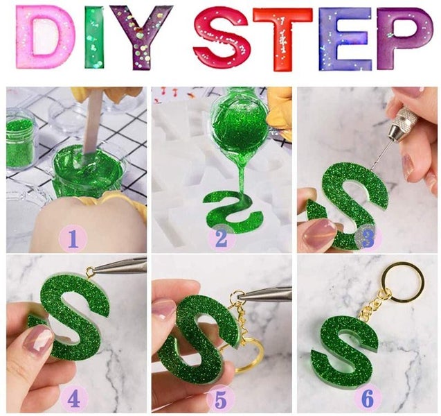 353pcs Silicone Mold Resin Moulds Letter Numbers Earring Keychain I0925WT0 Carousel 7