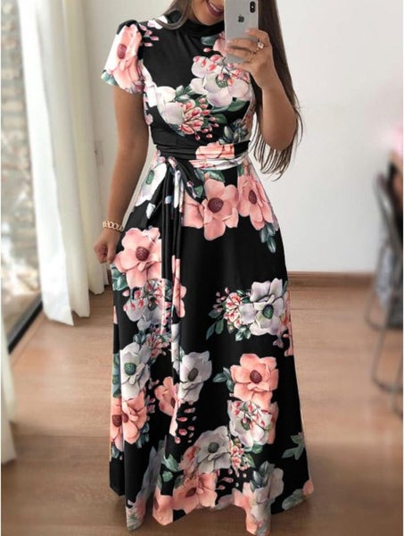 Maxi Dress Ball Dress Summer Floral Dresses Womens Clothing Size 14 J1562BK6 Carousel 2