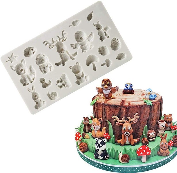 Silicone Mould Forest Animals Fondant Cake Mold I1104WT0 Carousel 1