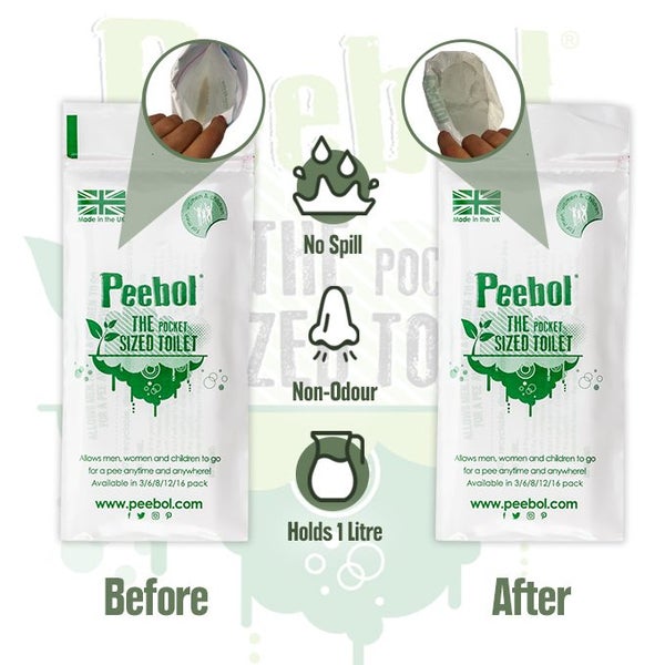 PEEBOL (HEWEE Pocket Toilet) 6 Pack (GENUINE SHEWEE PROUCT) Carousel 1