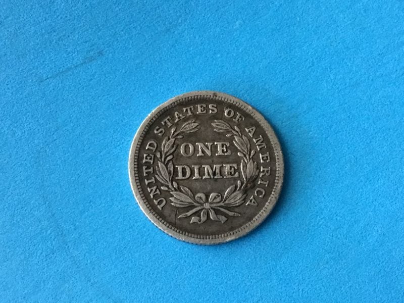 US 1838 seated liberty with stars one dime - VGC Carousel 2