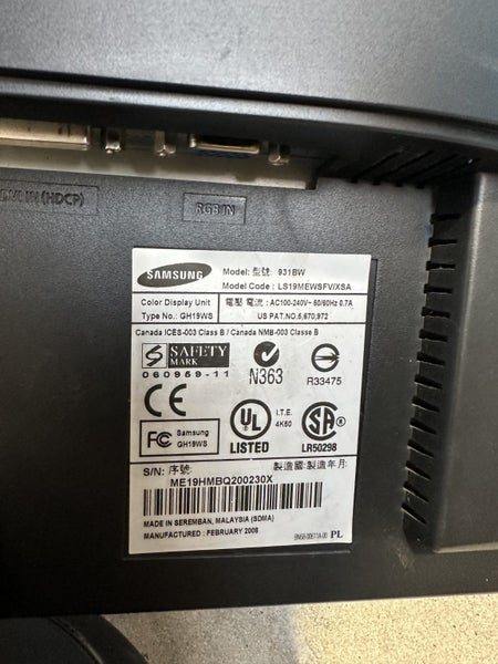 2 x Computer Monitors (FAULTY) - $1 Reserve Carousel 2