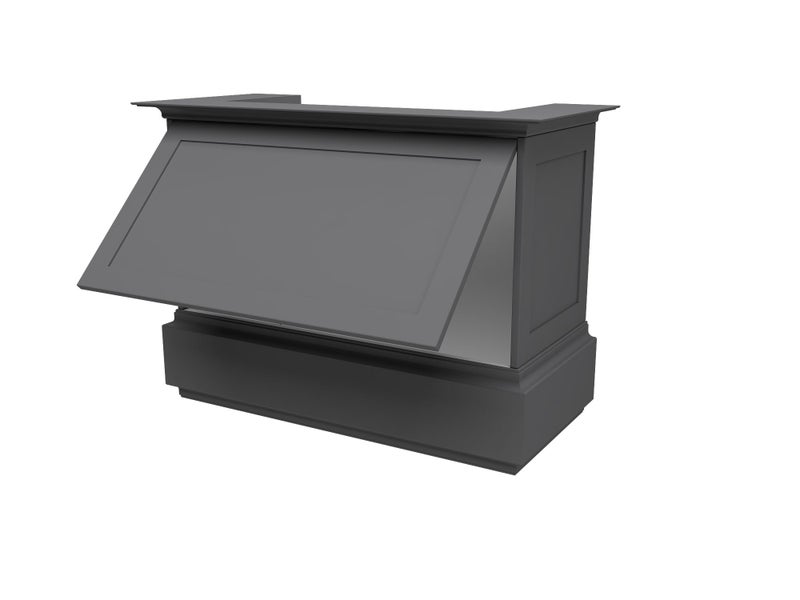 Kitchen Country Canopy Rangehood-Flat Pack 940mm in SHAKER STYLE Slate Grey Carousel 1