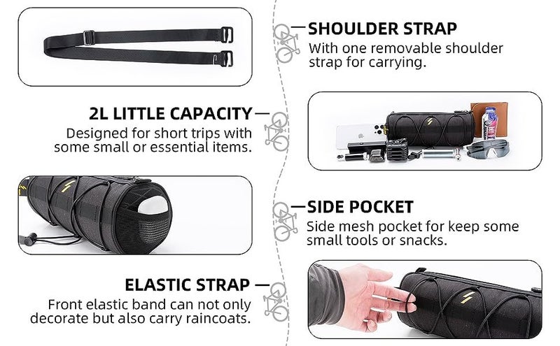 Bike Handlebar Bag Small Bicycle Handle Bar Bag Handy Front Bike Bags Handlebar Carousel 2