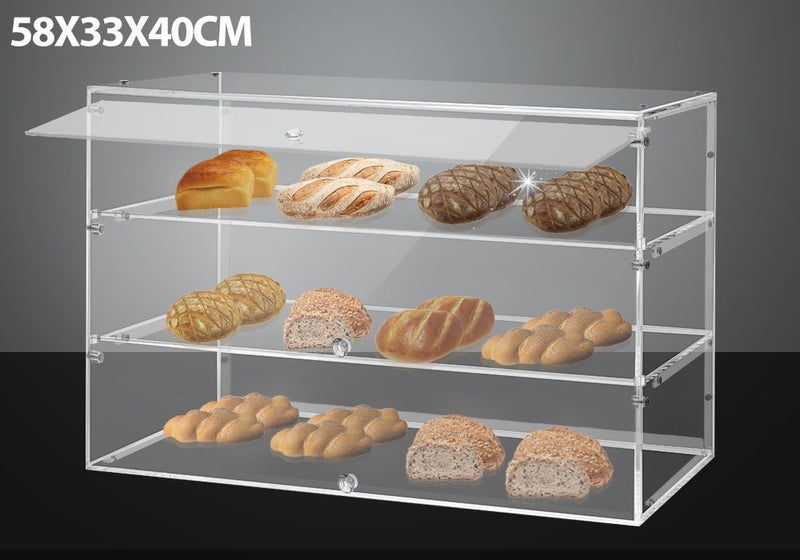 Cupcake Display Cabinet Acrylic Cake Bakery Shelf Unit Case Carousel 2