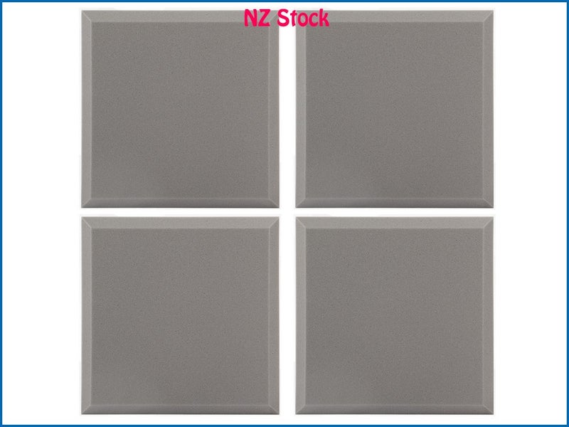 4 Pack Grey Acoustic Studio Foam Tiles 50cm x 50cm x 5cm Carousel 1