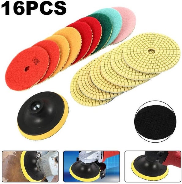 Diamond Polishing Discs Pads 50 -10000 Grit 16pcs 2032804 Carousel 2