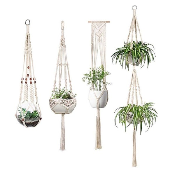 4pcs Macrame Plant Hanger Cotton Rope Hanging Planter Baskets I1743BG0 Carousel 11