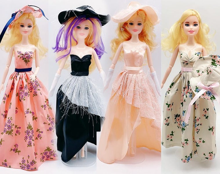 4 Barbie Doll Dress Clothes i2116PK0 Carousel 1