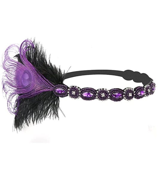 Flapper Headband 1920s Great Gatsby Headpiece B0278PP0 Carousel 5