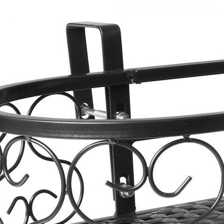 Plant Holder,Plant Stand Hanging Flower Pot Basket Garden Wall Rack Shelf Carousel 4