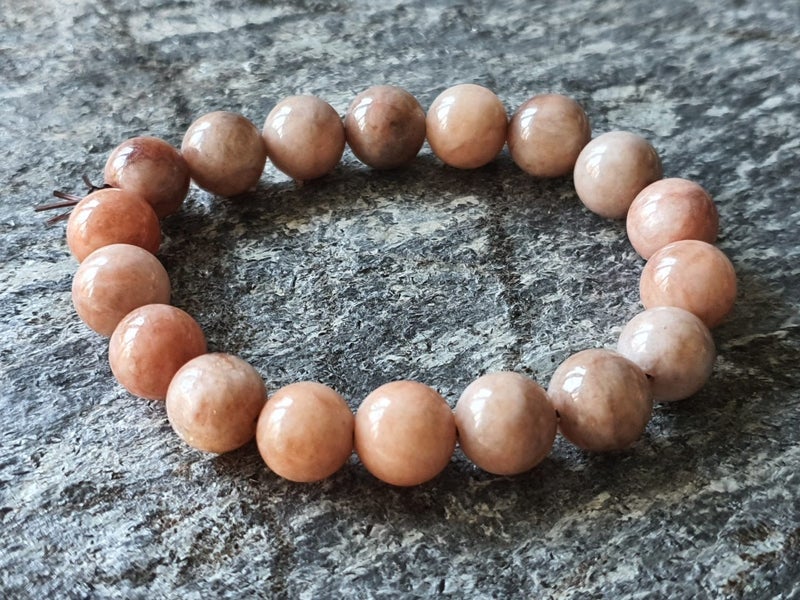 SUNSTONE CRYSTAL BEADED BRACELET JOY and HAPPINESS (NZ MADE) Carousel 1