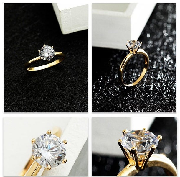1.2ct Moissanite Engagement Ring SOLID 18K YELLOW GOLD Diamond Ring AU750 Stamp62934714763523114