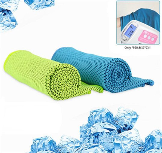 Cooling Towel Blue + Green Carousel 1