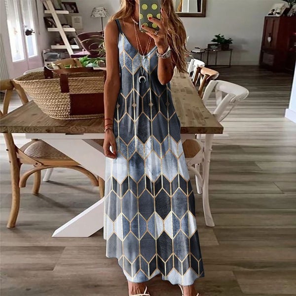 Maxi Dress Boho Summer Dresses Womens Clothing Size 16 J2366LG8 Carousel 2