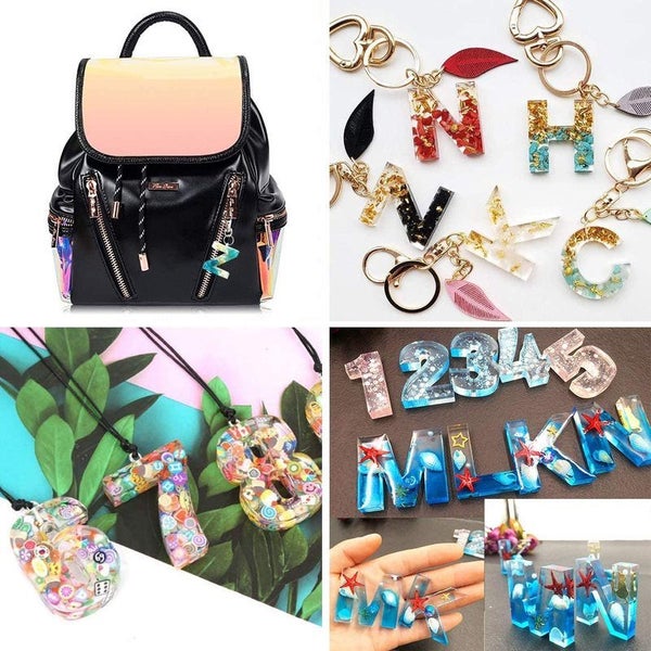 353pcs Silicone Mold Resin Moulds Letter Numbers Earring Keychain I0925WT0 Carousel 2