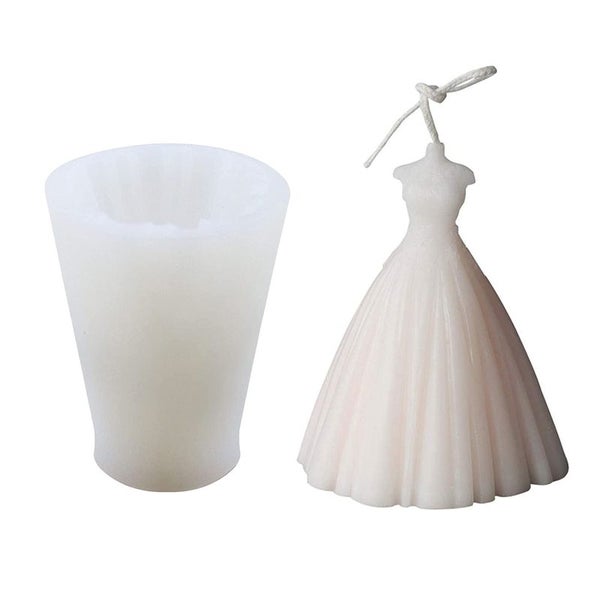 Silicone Mold Wedding Dress Candle Soap Resin Mould I1612WT0 Carousel 1