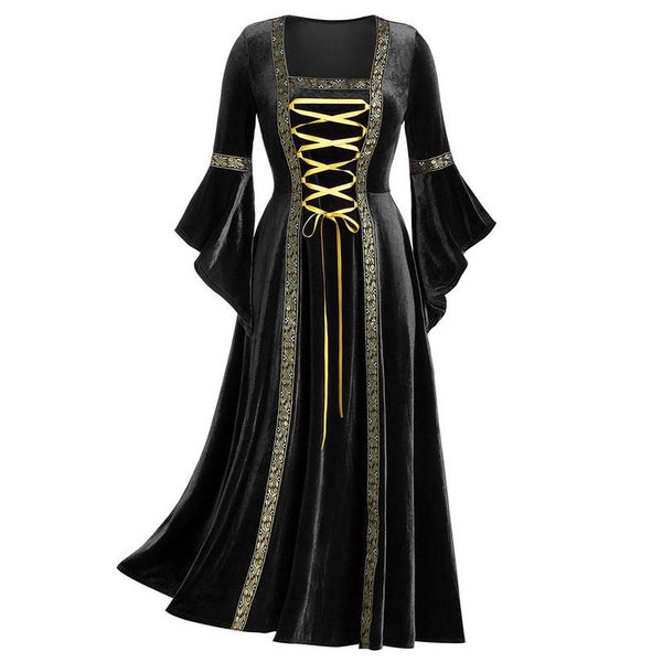 Maxi Dress Ball Dress Medieval Costume Dress Size 14 J2327BK5 Carousel 1