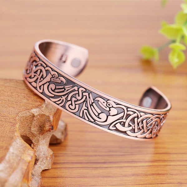 Copper Viking Cuff Bracelet Magnetic Healthcare B0302RD0 Carousel 2