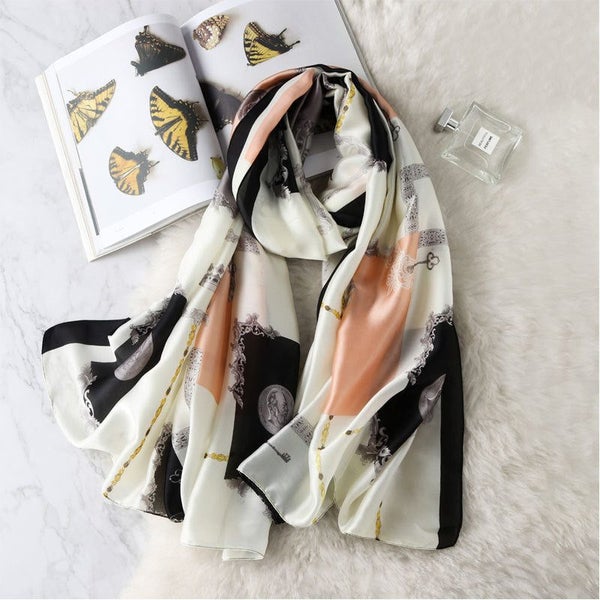 Hod Health & Home Colourful Shawl Travel Silk Scarf Women's Accessories Carousel 2