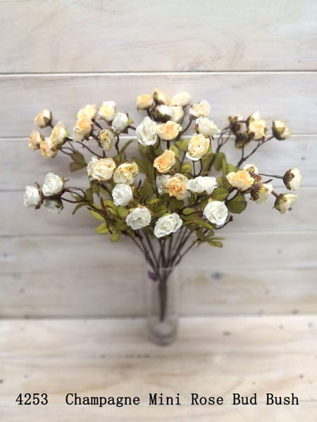 Artificial Flower -Large Mini Rose Bud Bush Carousel 1