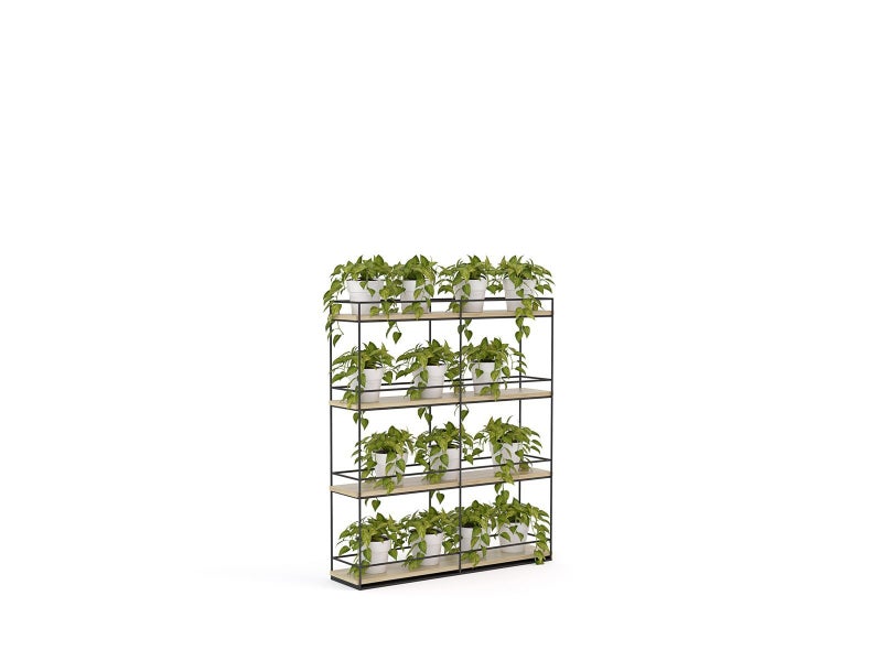 Knight's Cubit 1100mm High Planter Wall, Black Powdercoated Frame, Atlantic O... Carousel 2