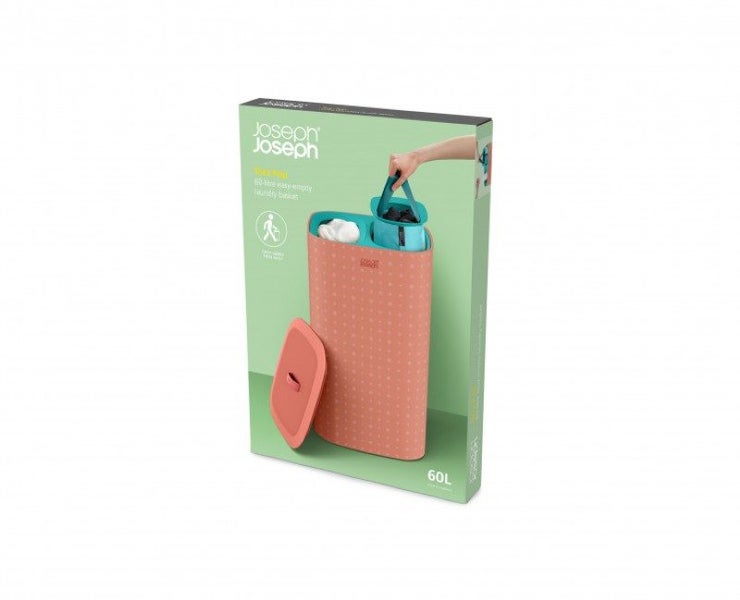 Joseph Joseph Tota Pop 60L Laundry Separation Basket - Coral Carousel 2