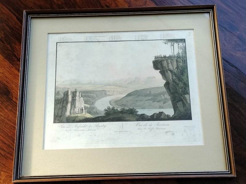Antique Colour Lithograph("Vue de la Bastion") by Ernst Arnold, Dresden(a/f) Carousel 2