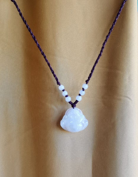 100% Natural Burmese jade Pendant Necklace Buddha Myanmar Jadeite Gemstone 9032 Carousel 1