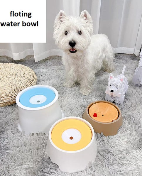 Pet Dog Cat Water feeder drinking Bowl with floating plate Carousel 1