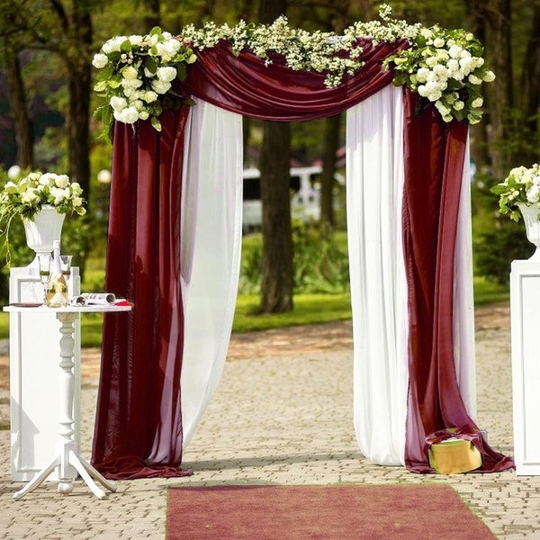 Wedding Arch Curtain Drapery Backdrop Decorations G0628WT0 Carousel 2
